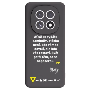 Picasee silikónový čierny obal pre Xiaomi Redmi Note 15 5G - Kazma - SVĚT PATŘÍ TĚM, CO SE NEPOSEROU