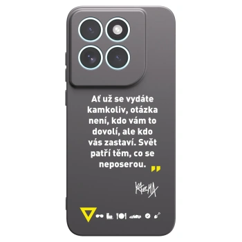 Picasee silikónový čierny obal pre Motorola Edge 70 Fusion - Kazma - SVĚT PATŘÍ TĚM, CO SE NEPOSEROU