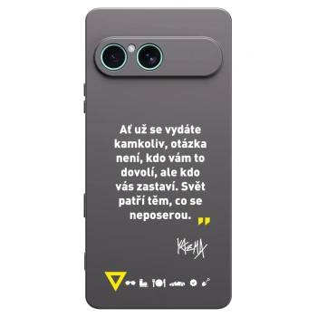 Picasee silikónový čierny obal pre Sony Xperia 10 VII - Kazma - SVĚT PATŘÍ TĚM, CO SE NEPOSEROU