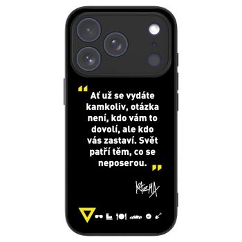 Picasee ULTIMATE CASE pro Apple iPhone 18 Pro - Kazma - SVĚT PATŘÍ TĚM, CO SE NEPOSEROU