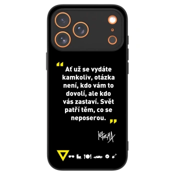 Picasee ULTIMATE CASE pro Apple iPhone 18 Pro Max - Kazma - SVĚT PATŘÍ TĚM, CO SE NEPOSEROU