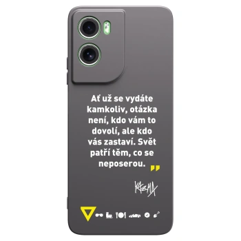 Picasee silikónový čierny obal pre Motorola Moto G06 - Kazma - SVĚT PATŘÍ TĚM, CO SE NEPOSEROU