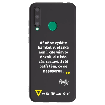 Picasee silikónový čierny obal pre Honor 20 Lite - Kazma - SVĚT PATŘÍ TĚM, CO SE NEPOSEROU