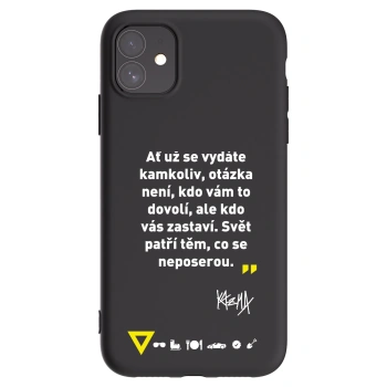 Picasee silikónový čierny obal pre Apple iPhone 11 - Kazma - SVĚT PATŘÍ TĚM, CO SE NEPOSEROU