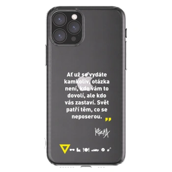 Picasee silikónový prehľadný obal pre Apple iPhone 11 Pro - Kazma - SVĚT PATŘÍ TĚM, CO SE NEPOSEROU