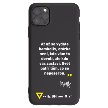 Picasee silikónový čierny obal pre Apple iPhone 11 Pro Max - Kazma - SVĚT PATŘÍ TĚM, CO SE NEPOSEROU