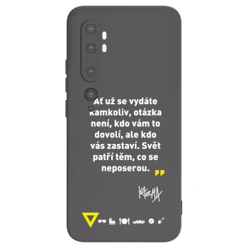 Picasee silikónový čierny obal pre Xiaomi Mi Note 10 (Pro) - Kazma - SVĚT PATŘÍ TĚM, CO SE NEPOSEROU