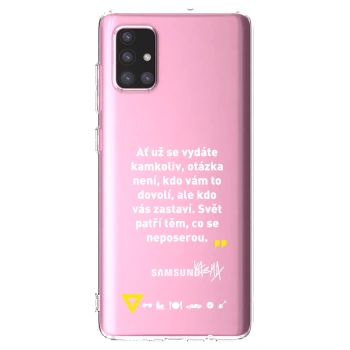 Picasee silikónový prehľadný obal pre Samsung Galaxy A71 A715F - Kazma - SVĚT PATŘÍ TĚM, CO SE NEPOSEROU