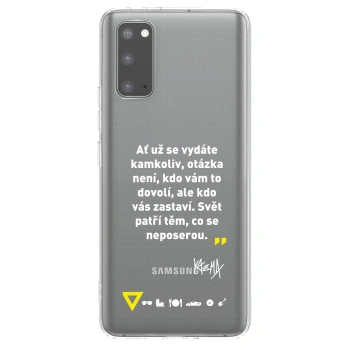 Picasee silikónový prehľadný obal pre Samsung Galaxy S20 G980F - Kazma - SVĚT PATŘÍ TĚM, CO SE NEPOSEROU