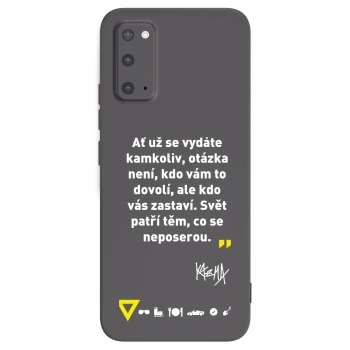 Picasee silikónový čierny obal pre Samsung Galaxy S20 G980F - Kazma - SVĚT PATŘÍ TĚM, CO SE NEPOSEROU