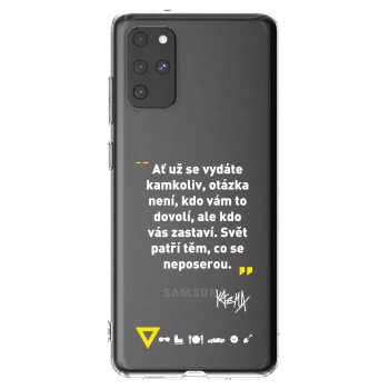 Picasee silikónový prehľadný obal pre Samsung Galaxy S20+ G985F - Kazma - SVĚT PATŘÍ TĚM, CO SE NEPOSEROU