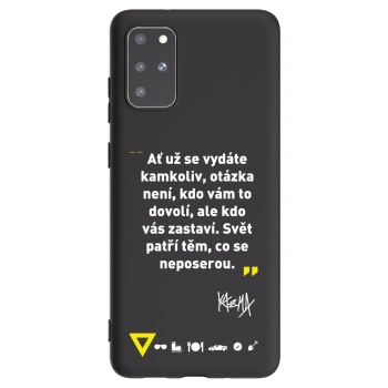 Picasee silikónový čierny obal pre Samsung Galaxy S20+ G985F - Kazma - SVĚT PATŘÍ TĚM, CO SE NEPOSEROU