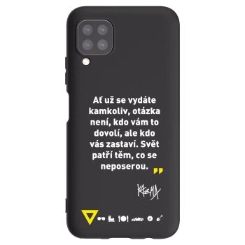 Picasee silikónový čierny obal pre Huawei P40 Lite - Kazma - SVĚT PATŘÍ TĚM, CO SE NEPOSEROU