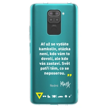 Picasee silikónový čierny obal pre Xiaomi Redmi Note 9 - Kazma - SVĚT PATŘÍ TĚM, CO SE NEPOSEROU