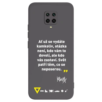 Picasee silikónový čierny obal pre Xiaomi Redmi Note 9S - Kazma - SVĚT PATŘÍ TĚM, CO SE NEPOSEROU