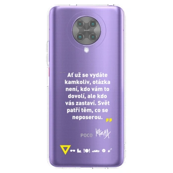 Picasee silikónový prehľadný obal pre Xiaomi Poco F2 Pro - Kazma - SVĚT PATŘÍ TĚM, CO SE NEPOSEROU