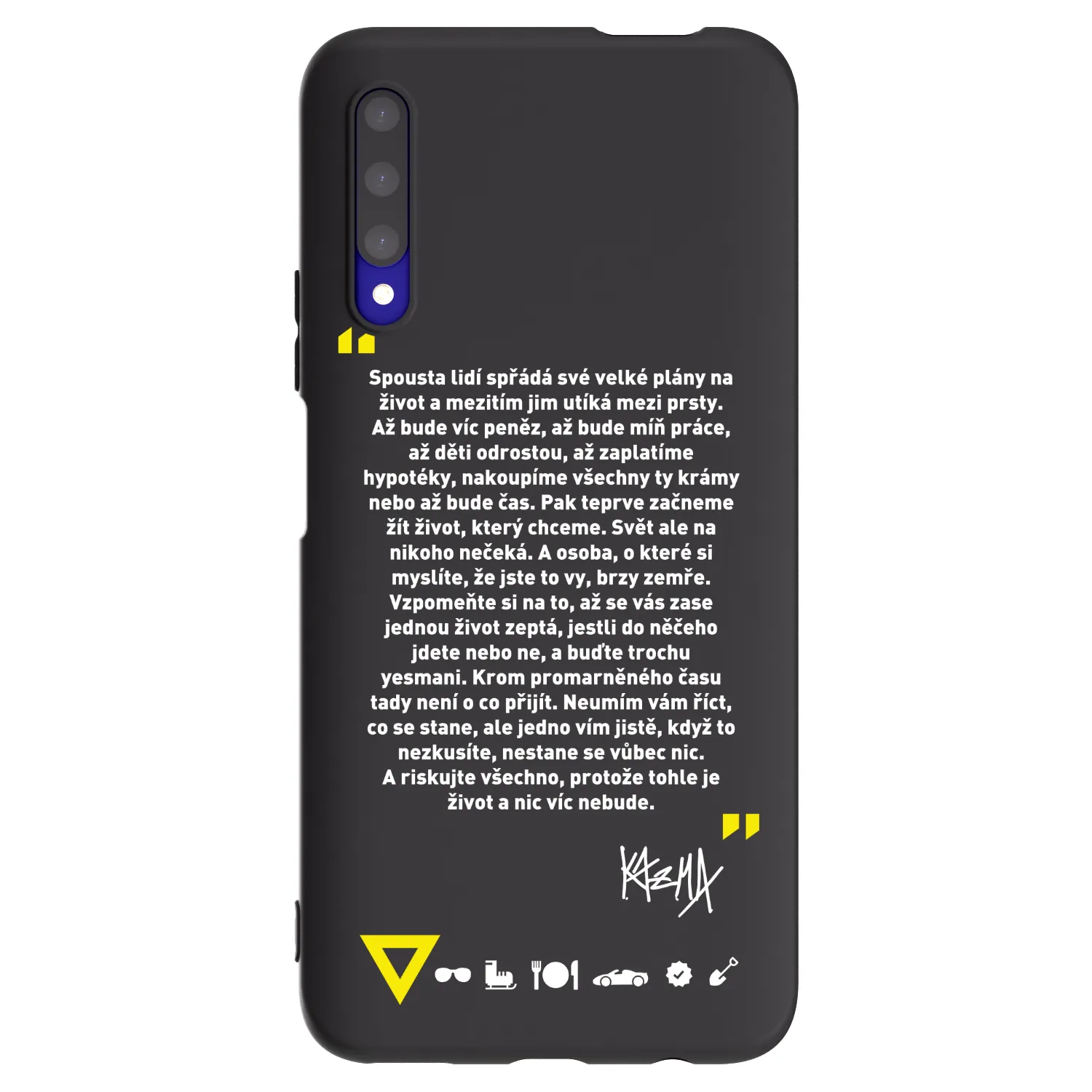 Picasee silikónový čierny obal pre Honor 9X Pro - Kazma - BUĎTE TROCHU YESMANI