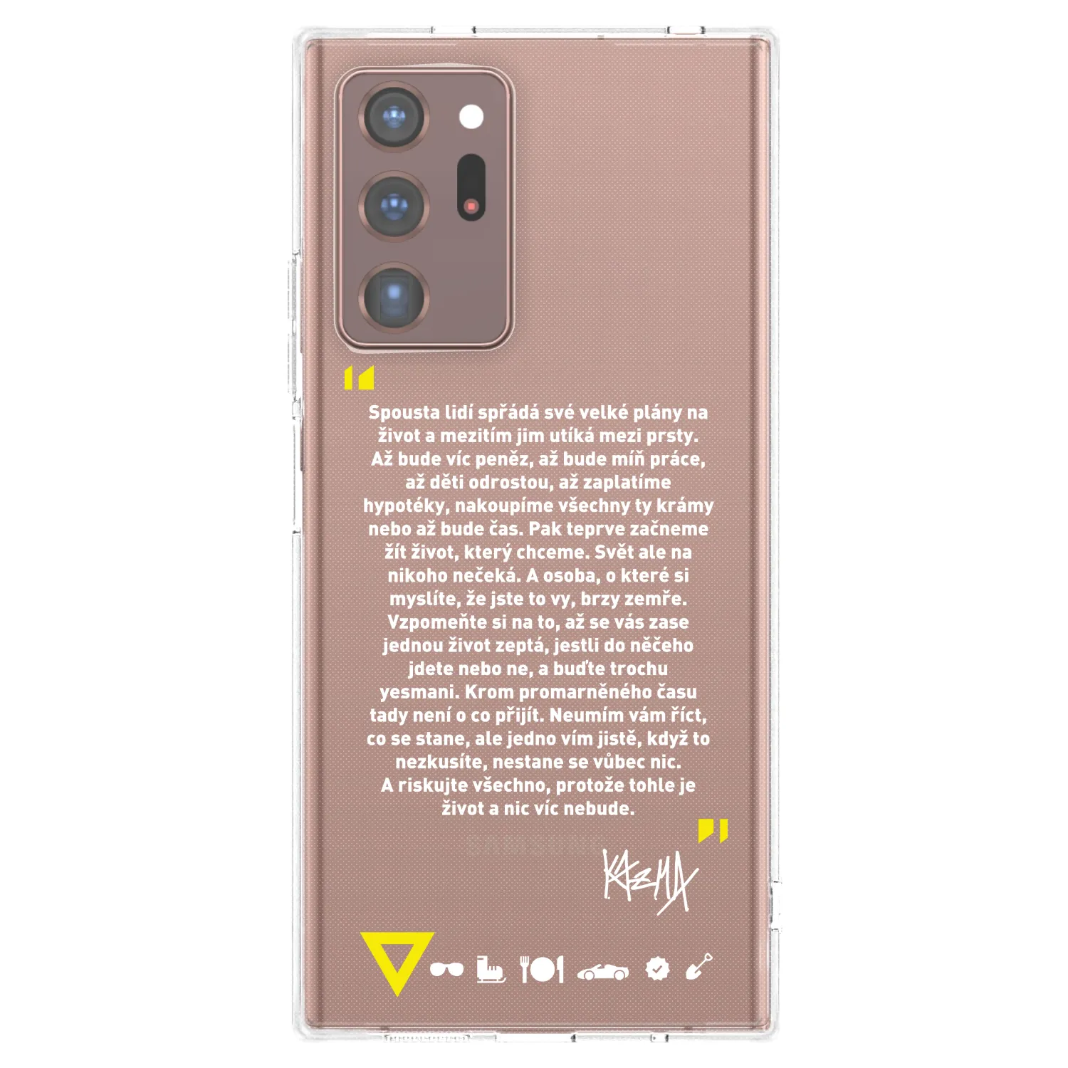 Picasee silikónový prehľadný obal pre Samsung Galaxy Note 20 Ultra - Kazma - BUĎTE TROCHU YESMANI