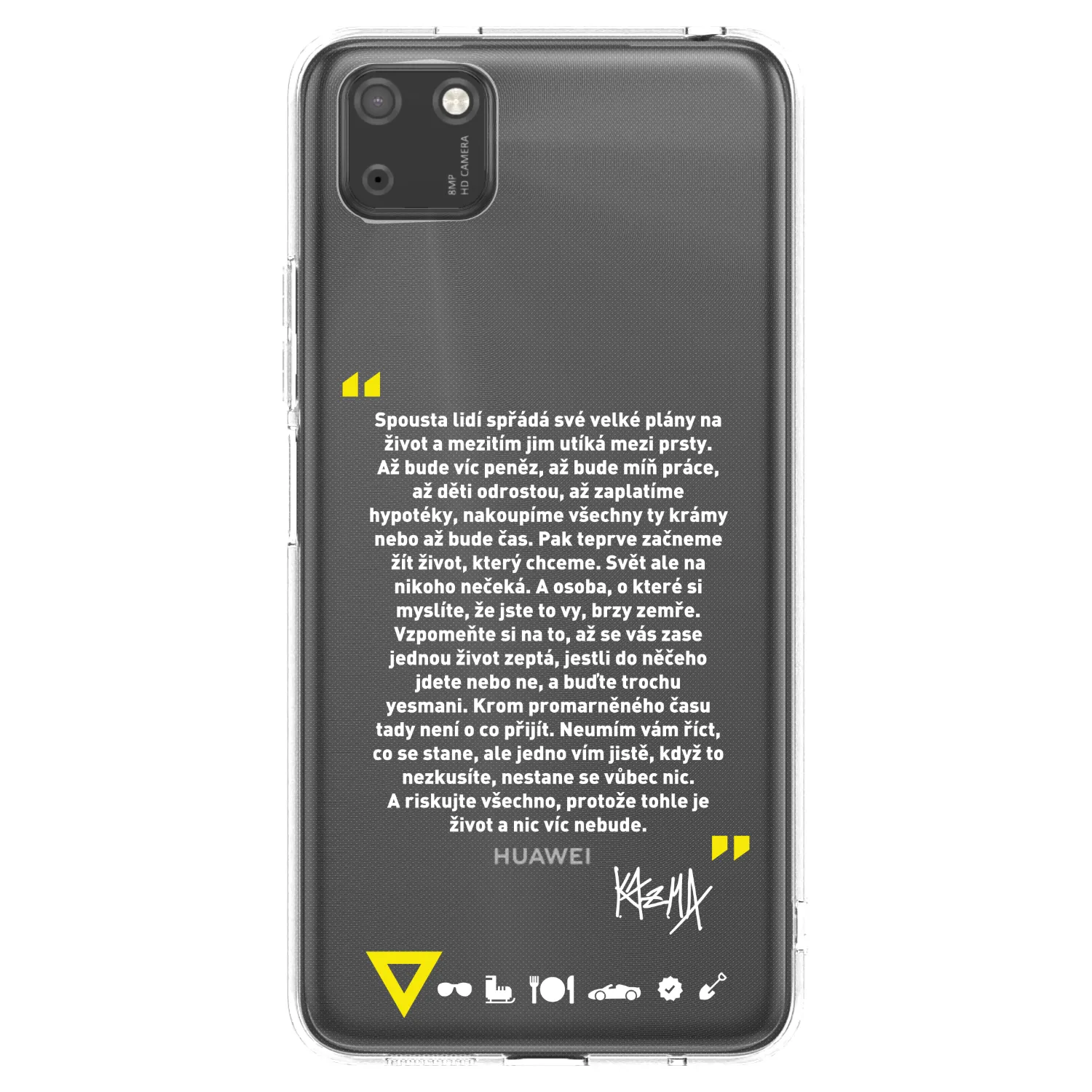 Picasee silikónový prehľadný obal pre Huawei Y5P - Kazma - BUĎTE TROCHU YESMANI