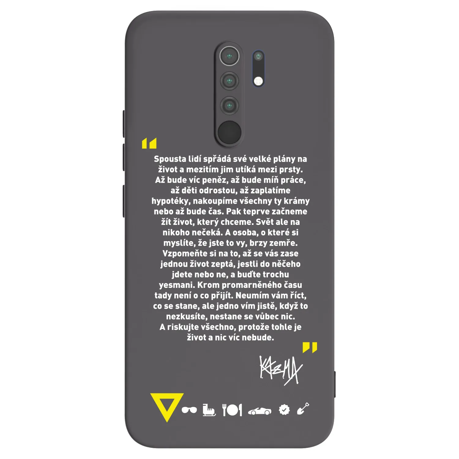 Picasee silikónový čierny obal pre Xiaomi Redmi 9 - Kazma - BUĎTE TROCHU YESMANI