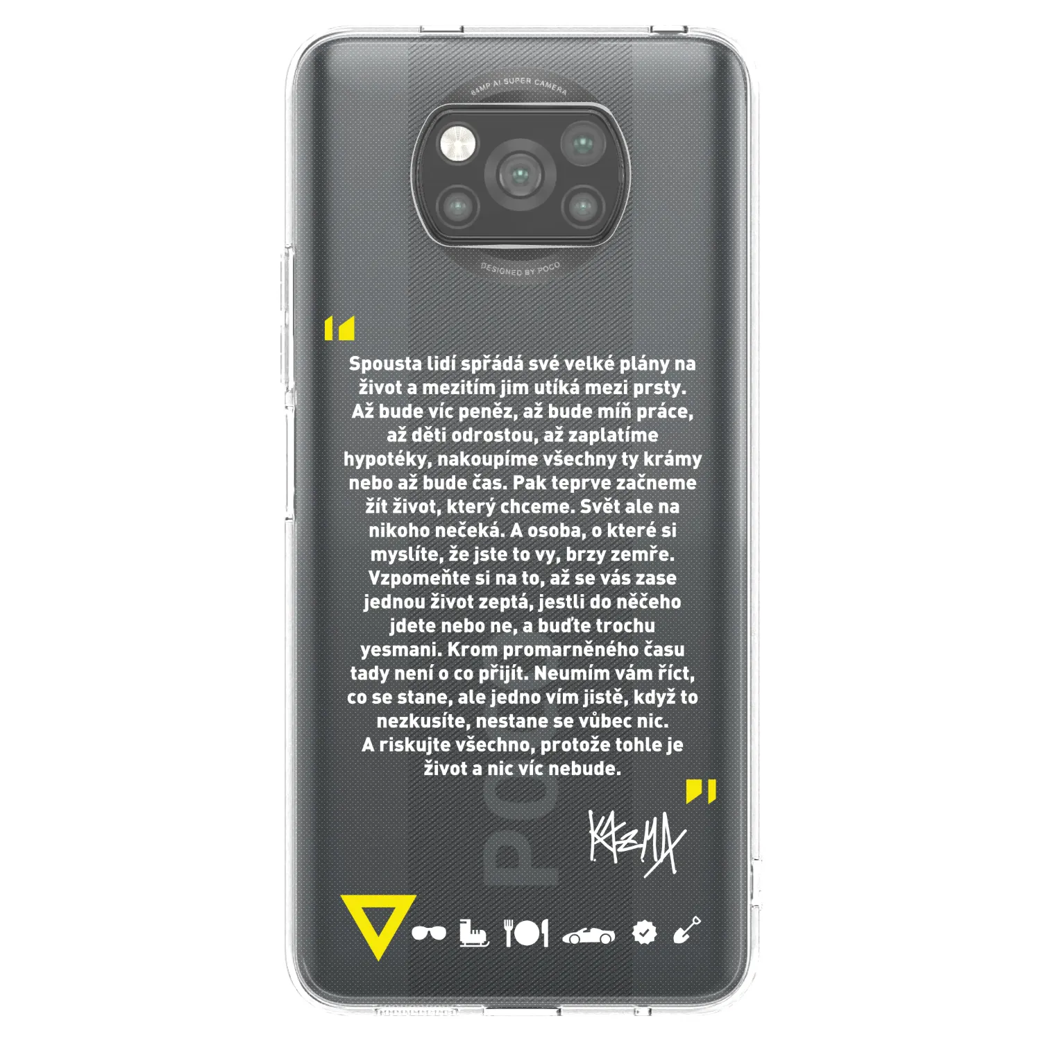 Picasee silikónový čierny obal pre Xiaomi Poco X3 - Kazma - BUĎTE TROCHU YESMANI