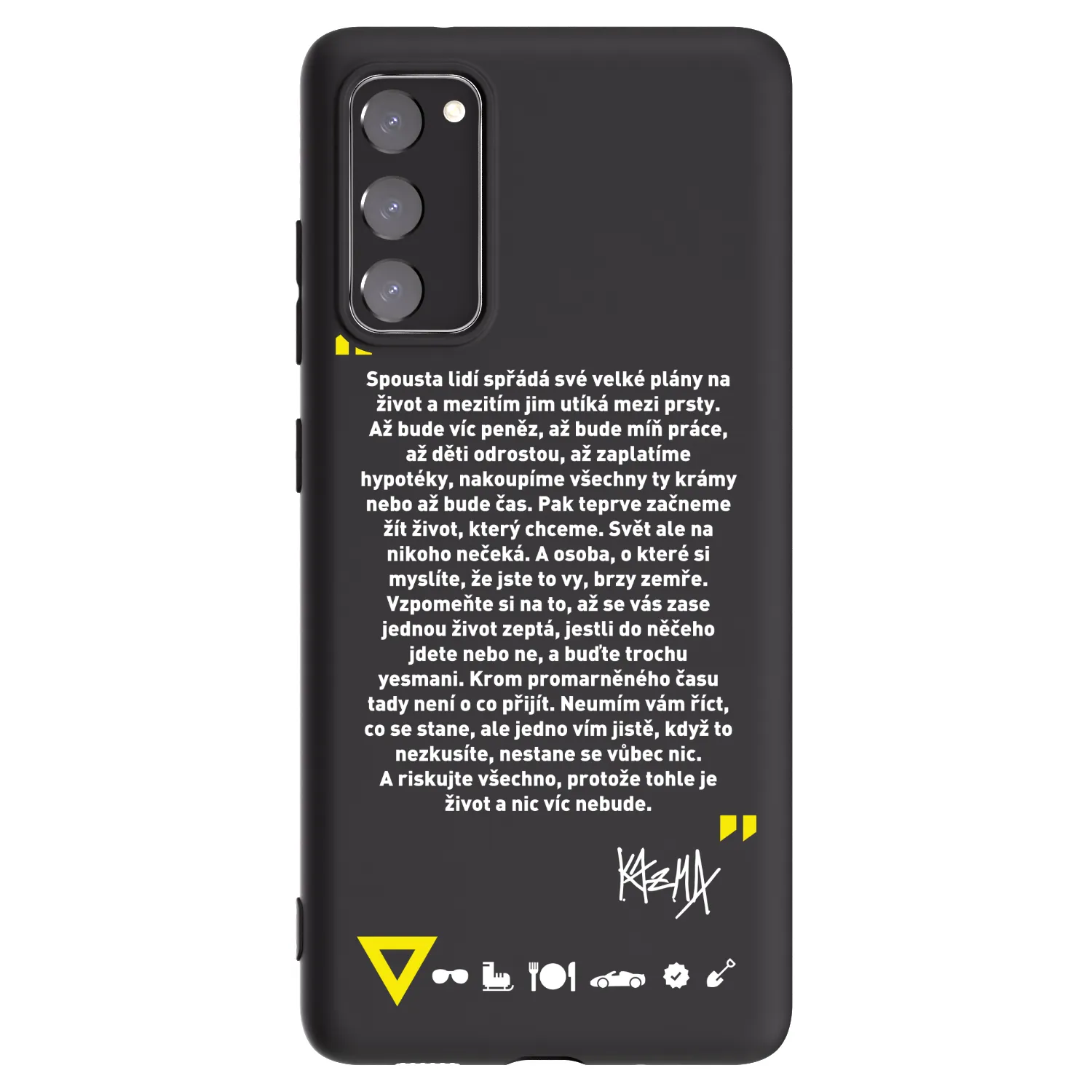 Picasee silikónový čierny obal pre Samsung Galaxy S20 FE - Kazma - BUĎTE TROCHU YESMANI
