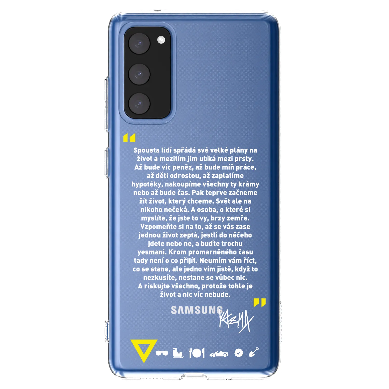 Picasee silikónový prehľadný obal pre Samsung Galaxy S20 FE - Kazma - BUĎTE TROCHU YESMANI