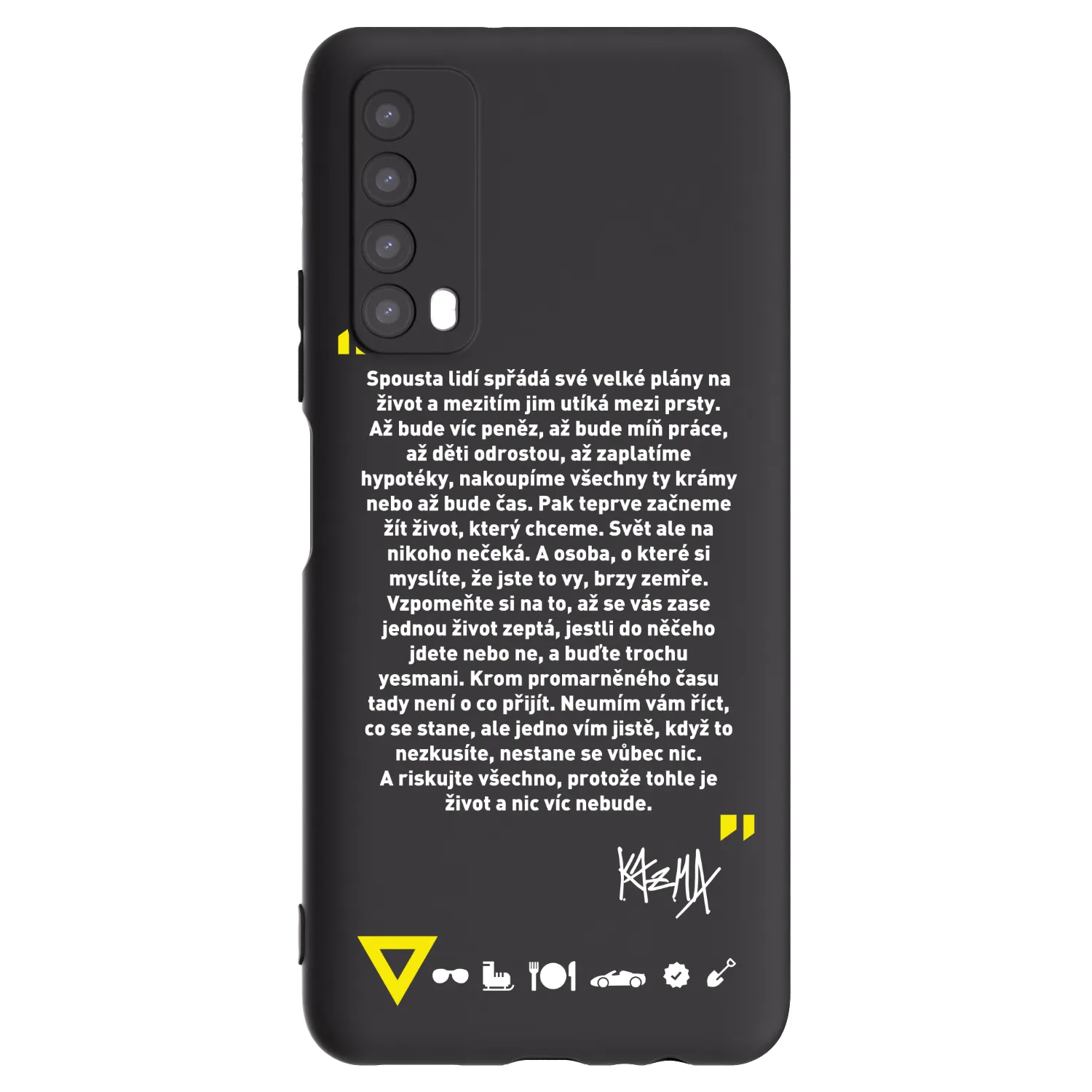 Picasee silikónový čierny obal pre Huawei P Smart 2021 - Kazma - BUĎTE TROCHU YESMANI