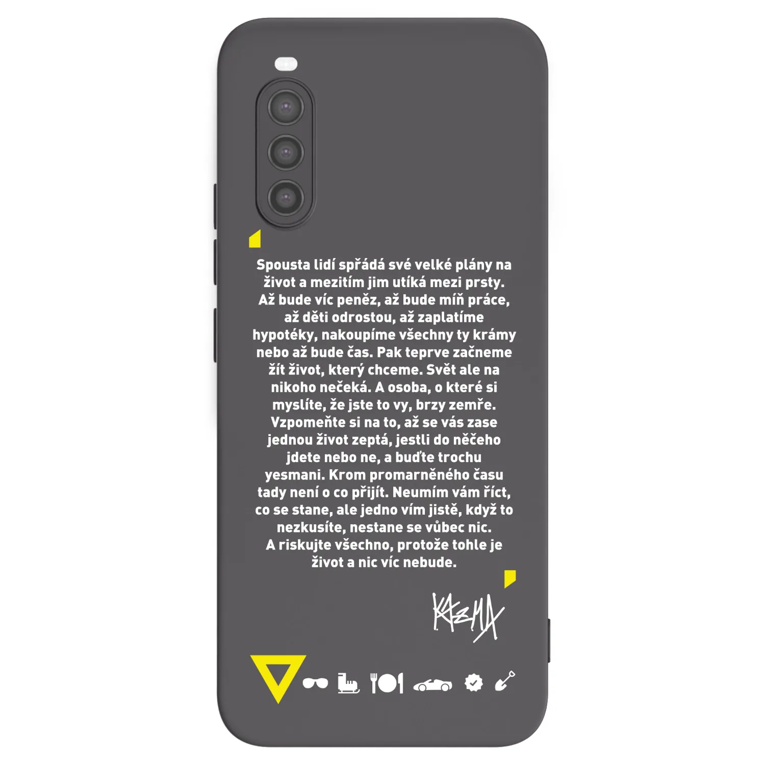 Picasee silikónový čierny obal pre Sony Xperia 10 II - Kazma - BUĎTE TROCHU YESMANI