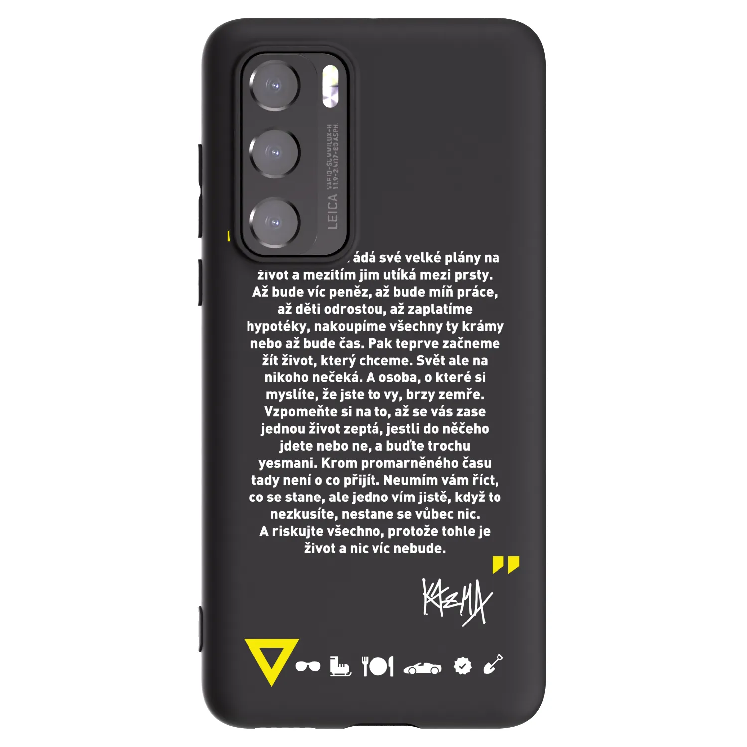 Picasee silikónový čierny obal pre Huawei P40 - Kazma - BUĎTE TROCHU YESMANI
