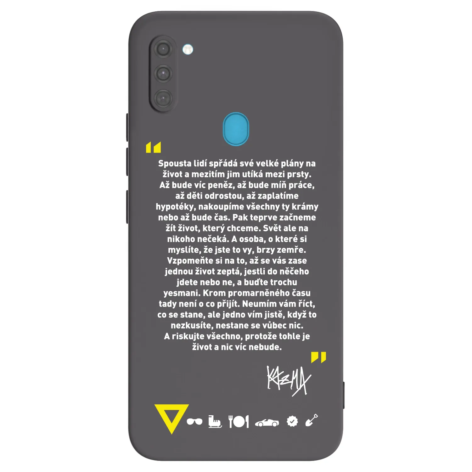 Picasee silikónový čierny obal pre Samsung Galaxy M11 - Kazma - BUĎTE TROCHU YESMANI