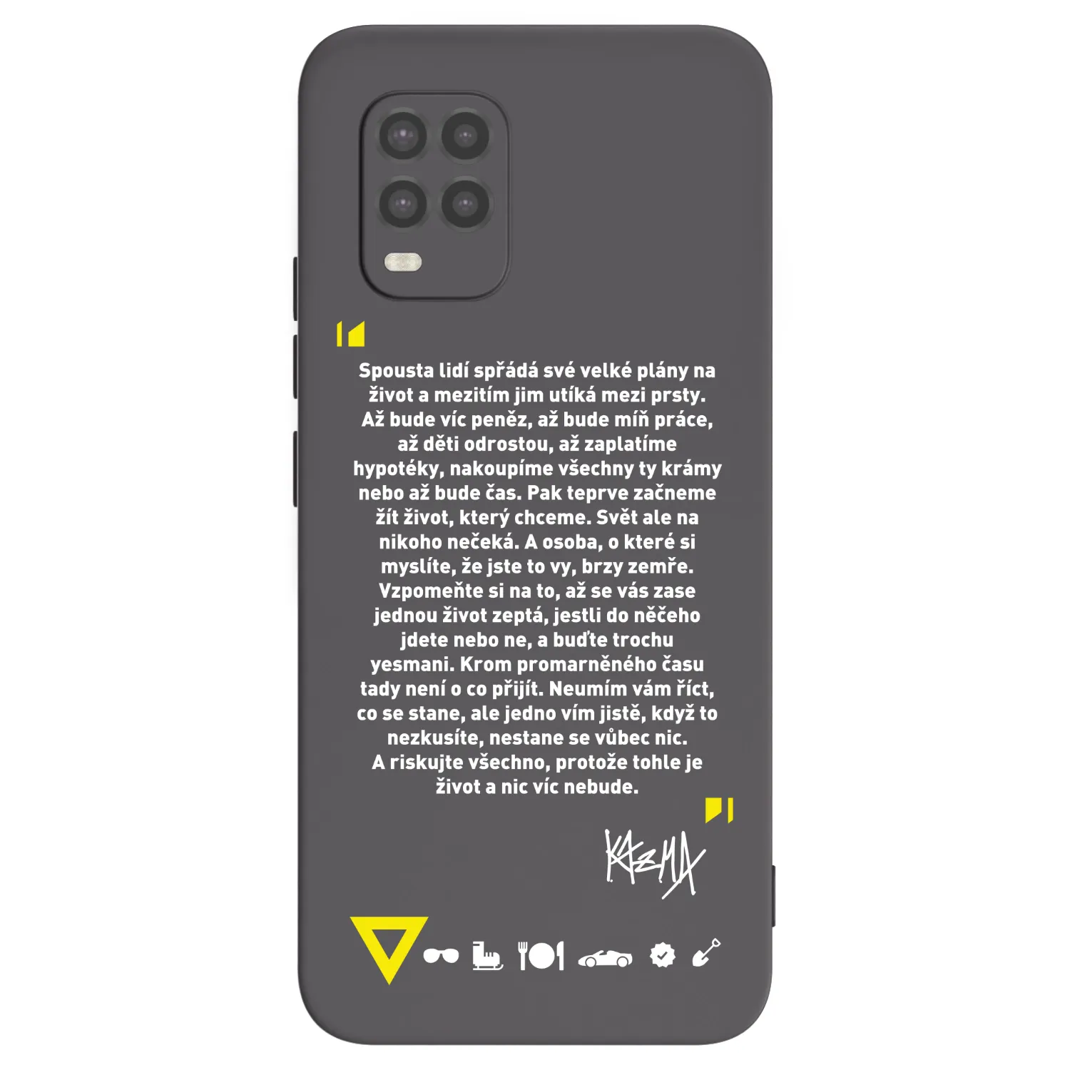 Picasee silikónový čierny obal pre Xiaomi Mi 10 Lite - Kazma - BUĎTE TROCHU YESMANI