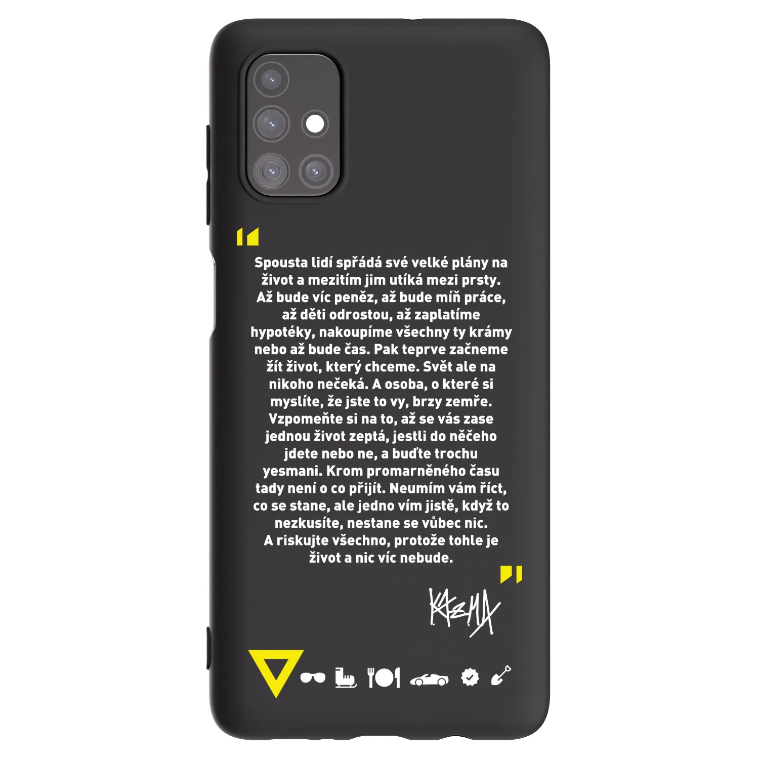 Picasee silikónový čierny obal pre Samsung Galaxy M51 M515F - Kazma - BUĎTE TROCHU YESMANI