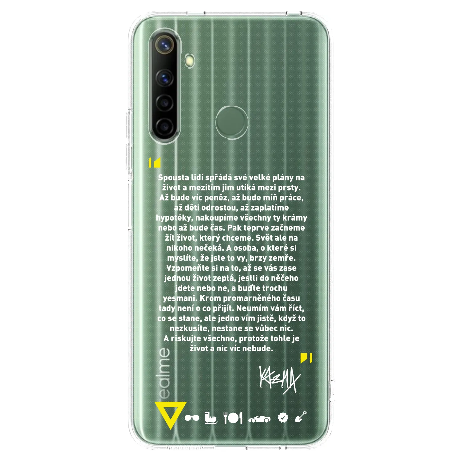 Picasee silikónový prehľadný obal pre Realme 6i - Kazma - BUĎTE TROCHU YESMANI