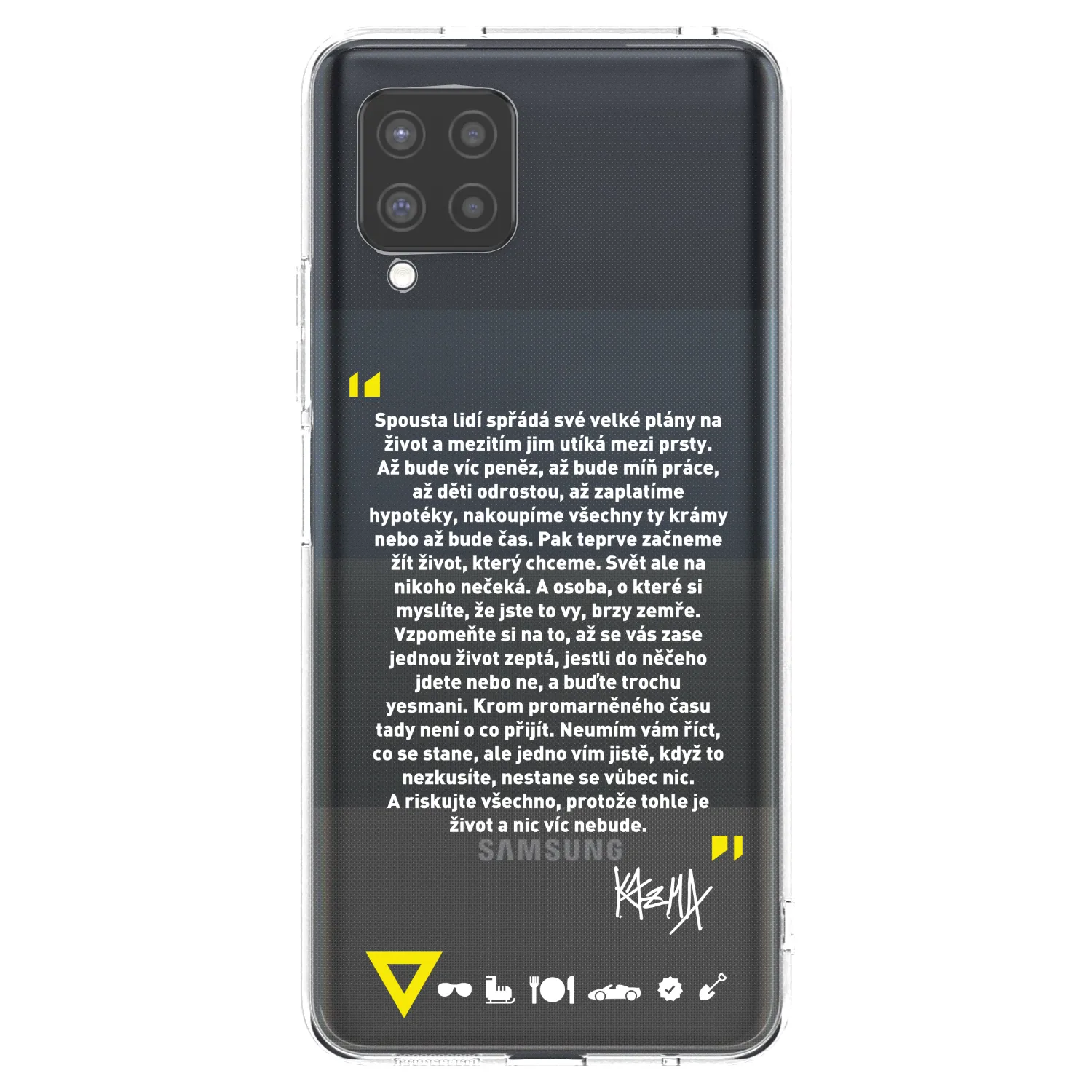 Picasee silikónový prehľadný obal pre Samsung Galaxy A42 A426B - Kazma - BUĎTE TROCHU YESMANI