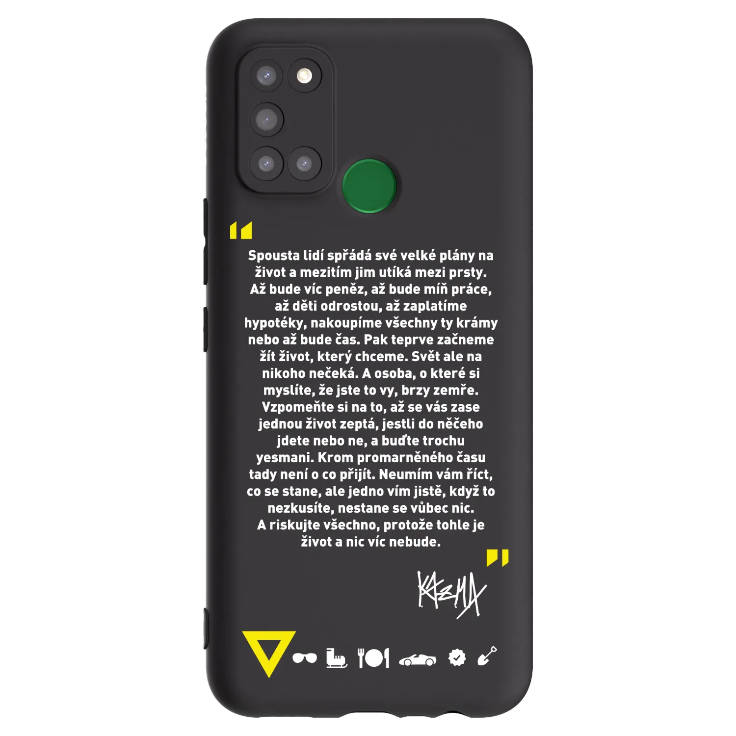 Picasee silikónový čierny obal pre Realme 7i - Kazma - BUĎTE TROCHU YESMANI