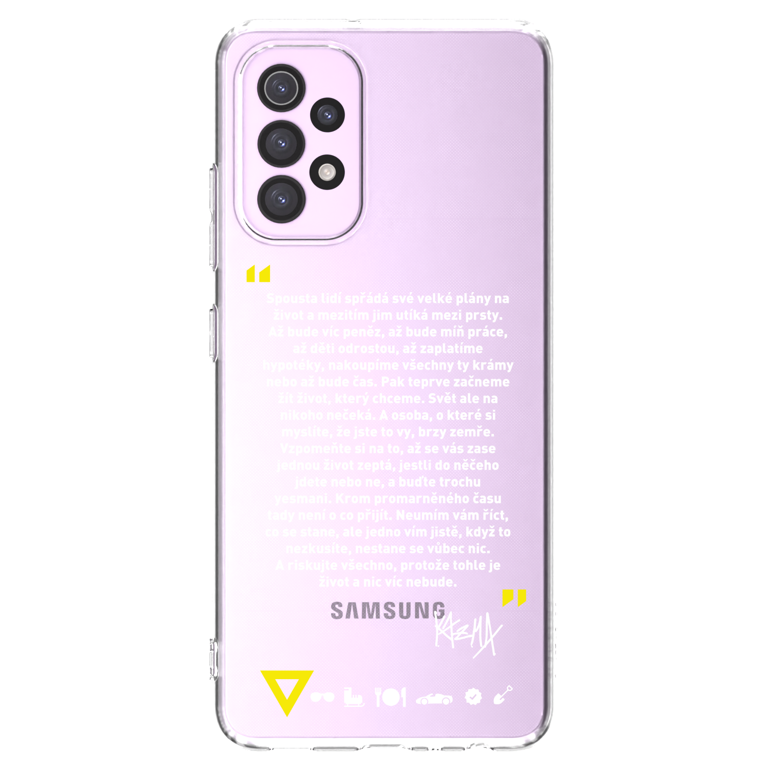 Picasee silikónový prehľadný obal pre Samsung Galaxy A32 5G A326B - Kazma - BUĎTE TROCHU YESMANI