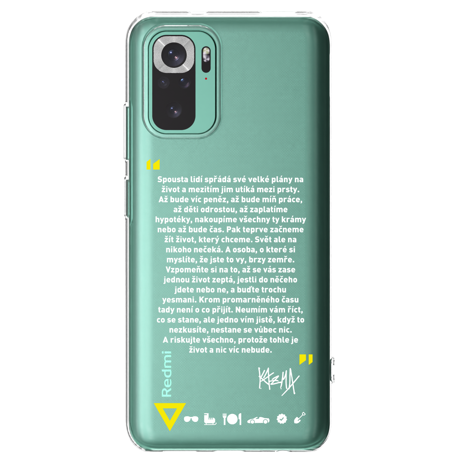 Picasee silikónový prehľadný obal pre Xiaomi Redmi Note 10 Pro - Kazma - BUĎTE TROCHU YESMANI