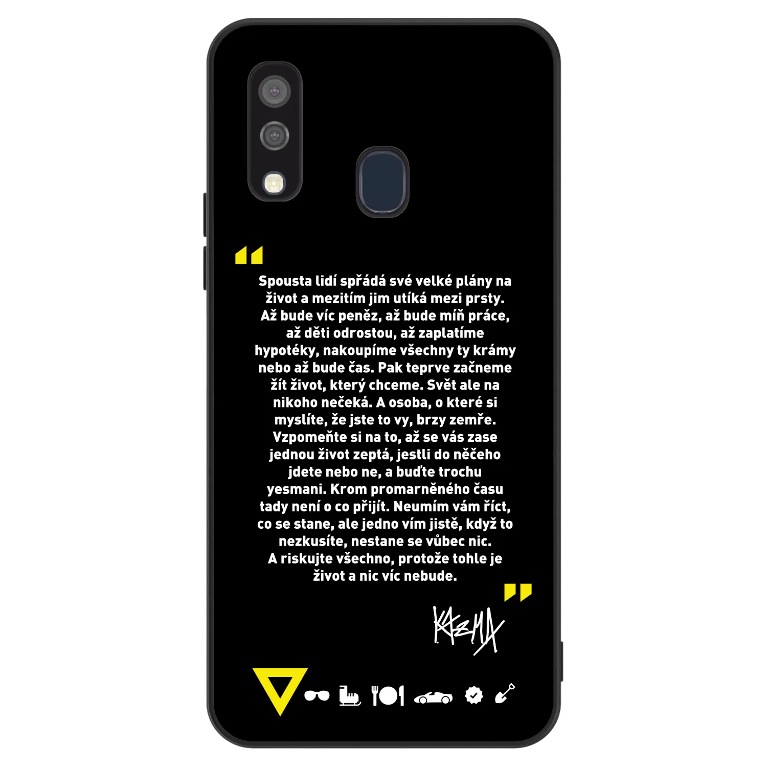 Picasee ULTIMATE CASE pro Samsung Galaxy A40 A405F - Kazma - BUĎTE TROCHU YESMANI
