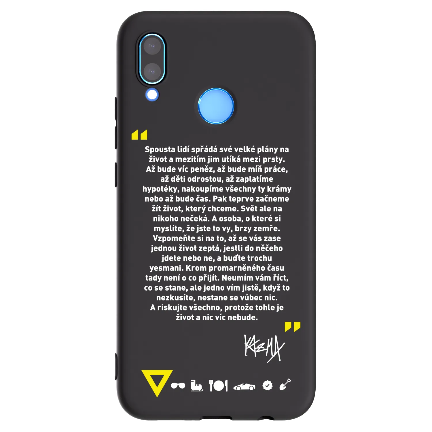 Picasee silikónový čierny obal pre Huawei P20 Lite - Kazma - BUĎTE TROCHU YESMANI
