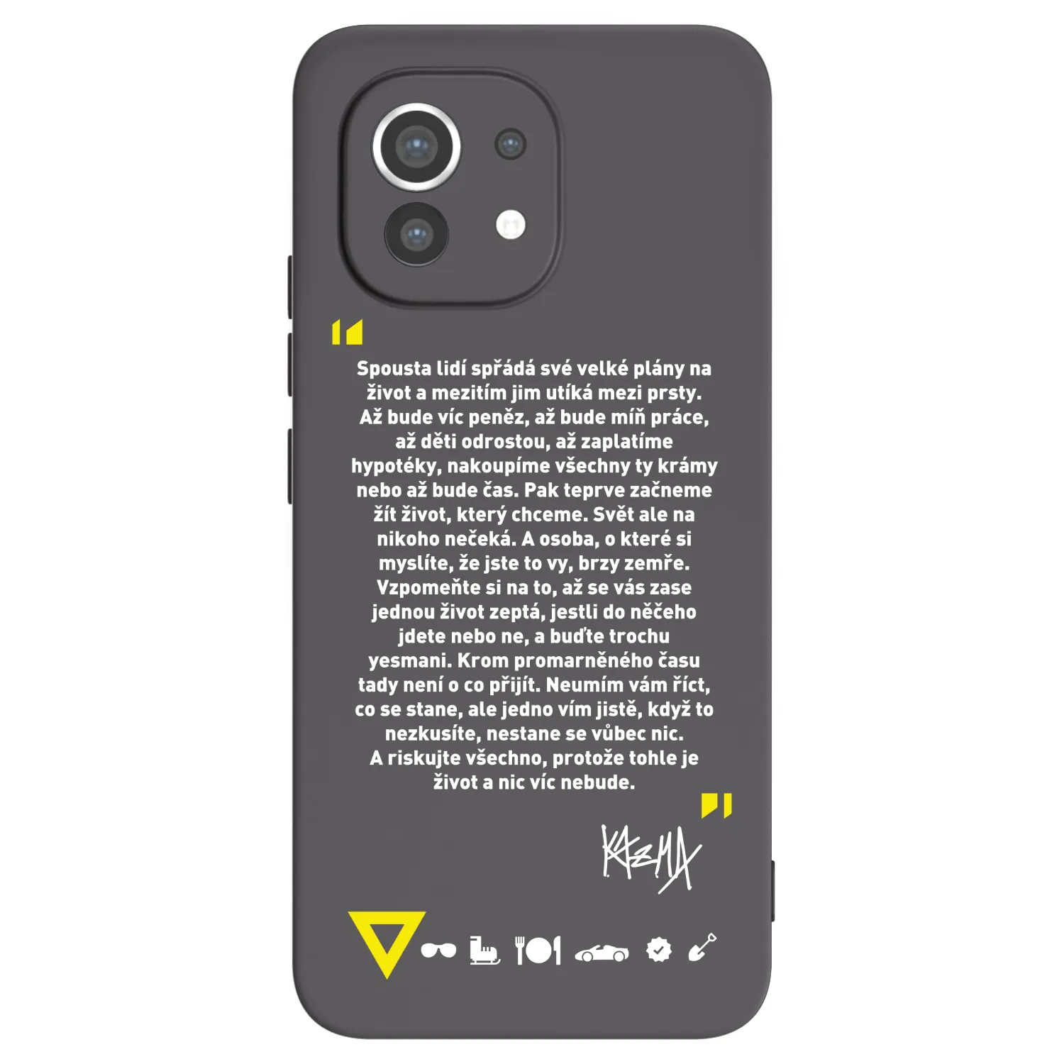 Picasee silikónový čierny obal pre Xiaomi Mi 11 - Kazma - BUĎTE TROCHU YESMANI