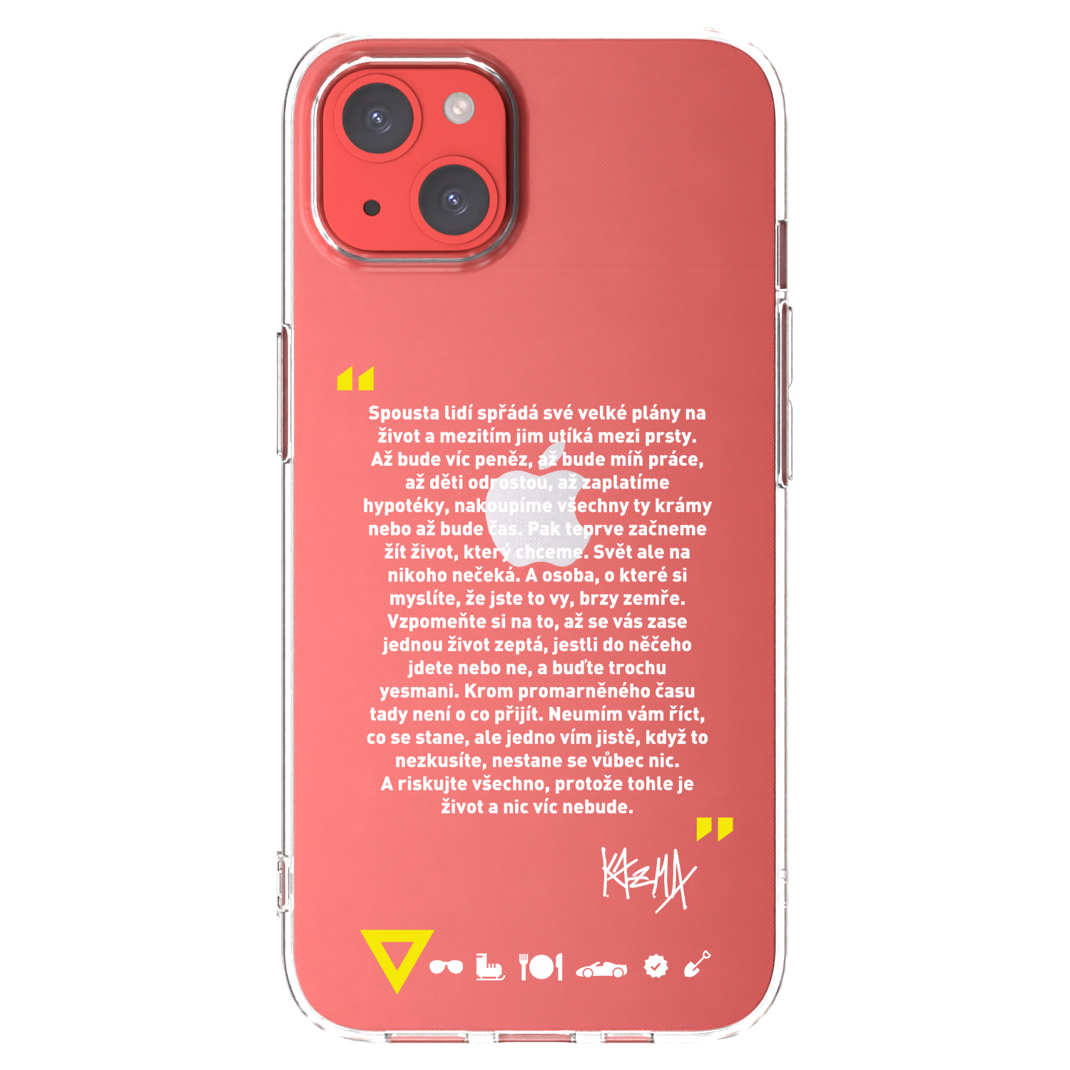 Picasee silikónový prehľadný obal pre Apple iPhone 13 - Kazma - BUĎTE TROCHU YESMANI