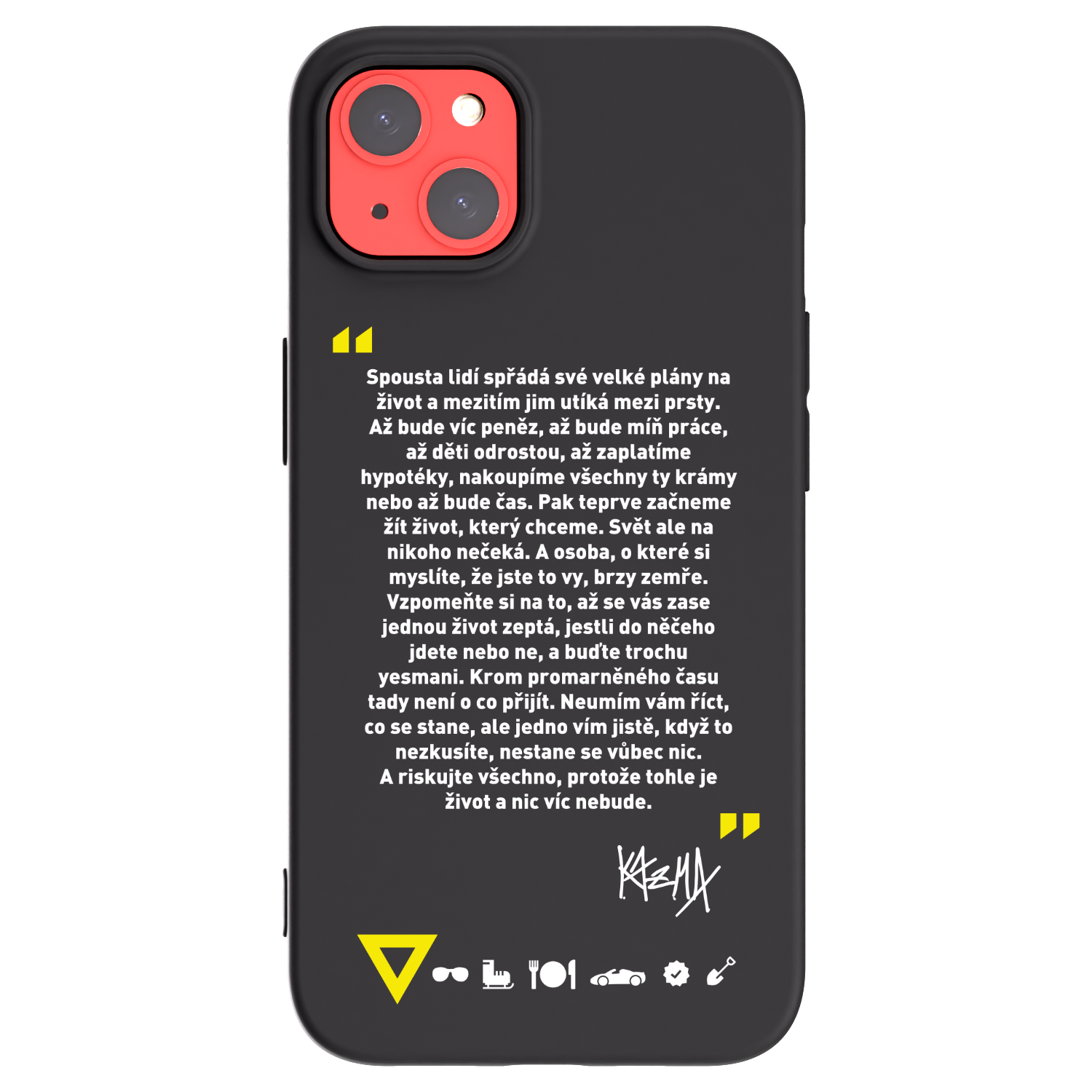 Picasee silikónový čierny obal pre Apple iPhone 13 - Kazma - BUĎTE TROCHU YESMANI