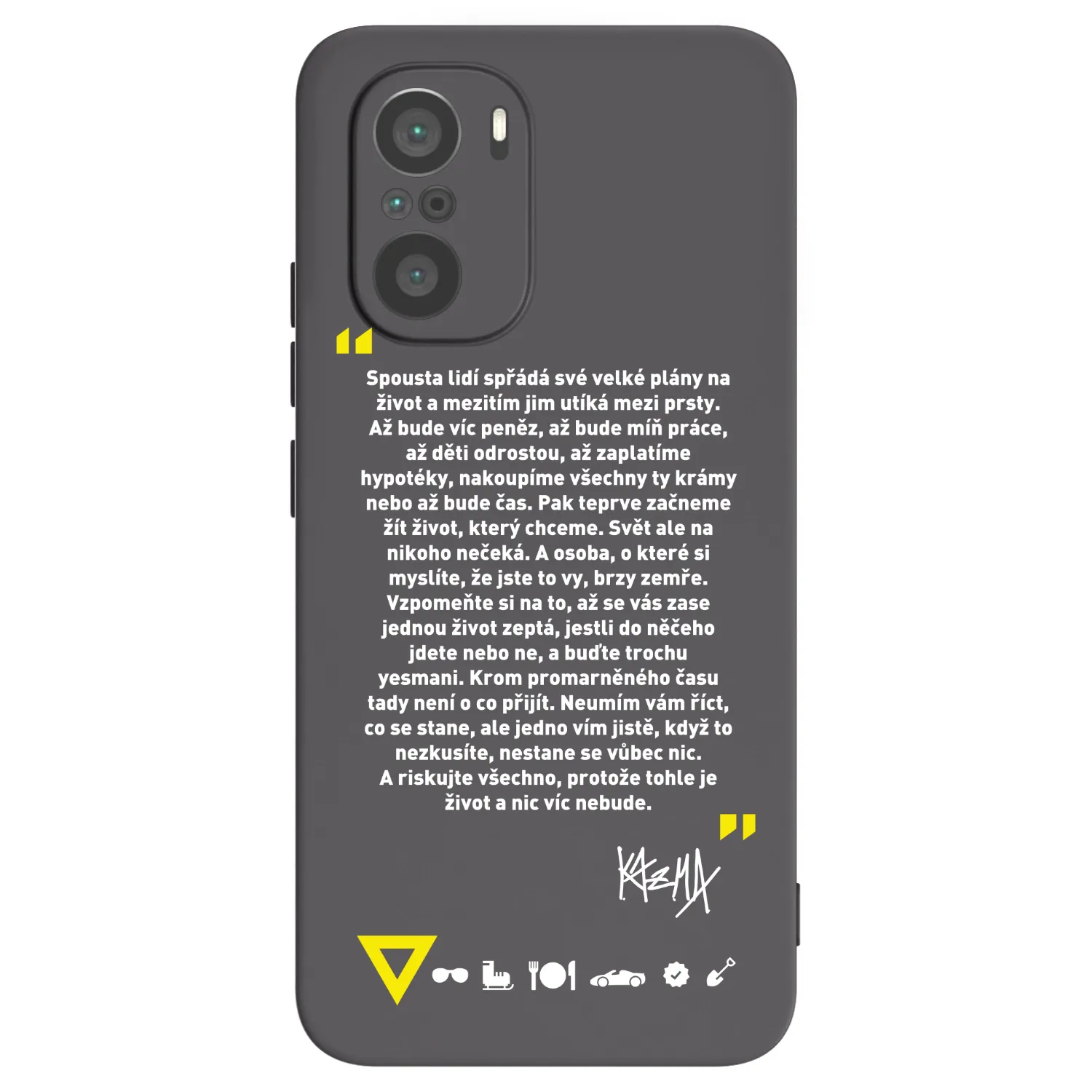 Picasee silikónový čierny obal pre Xiaomi Poco F3 - Kazma - BUĎTE TROCHU YESMANI