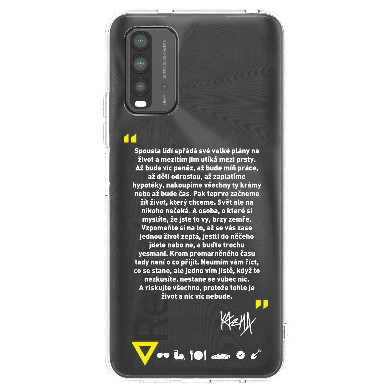Silikónový prehľadný obal pre Xiaomi Redmi 9T - Kazma - BUĎTE TROCHU YESMANI