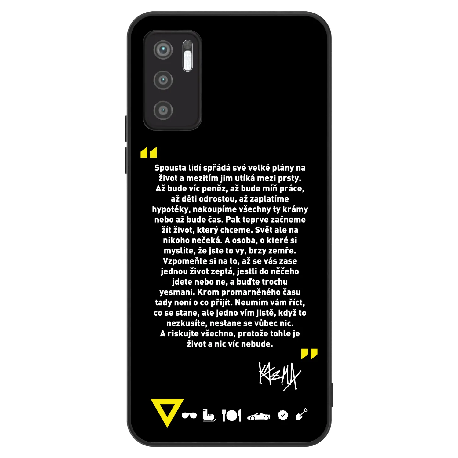 Picasee ULTIMATE CASE pro Xiaomi Redmi Note 10 5G - Kazma - BUĎTE TROCHU YESMANI