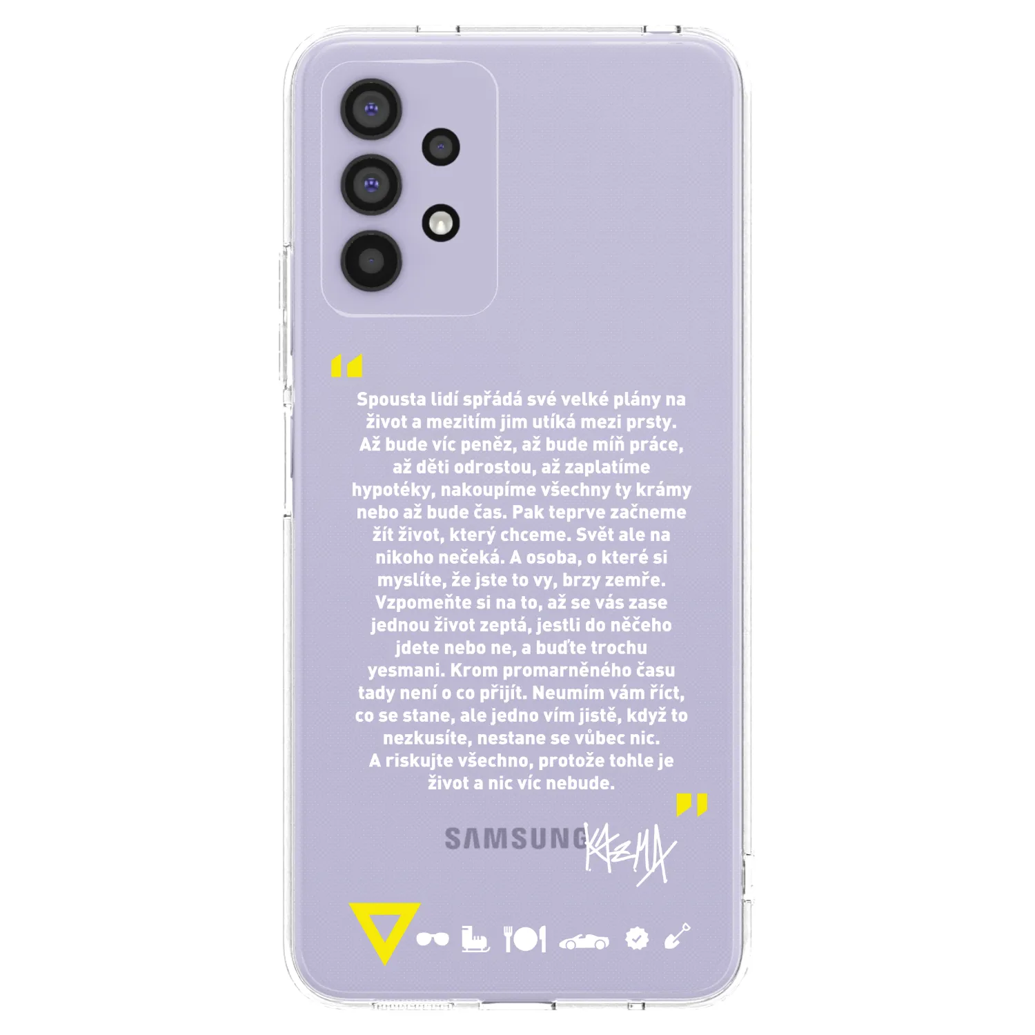 Picasee silikónový prehľadný obal pre Samsung Galaxy A32 4G SM-A325F - Kazma - BUĎTE TROCHU YESMANI