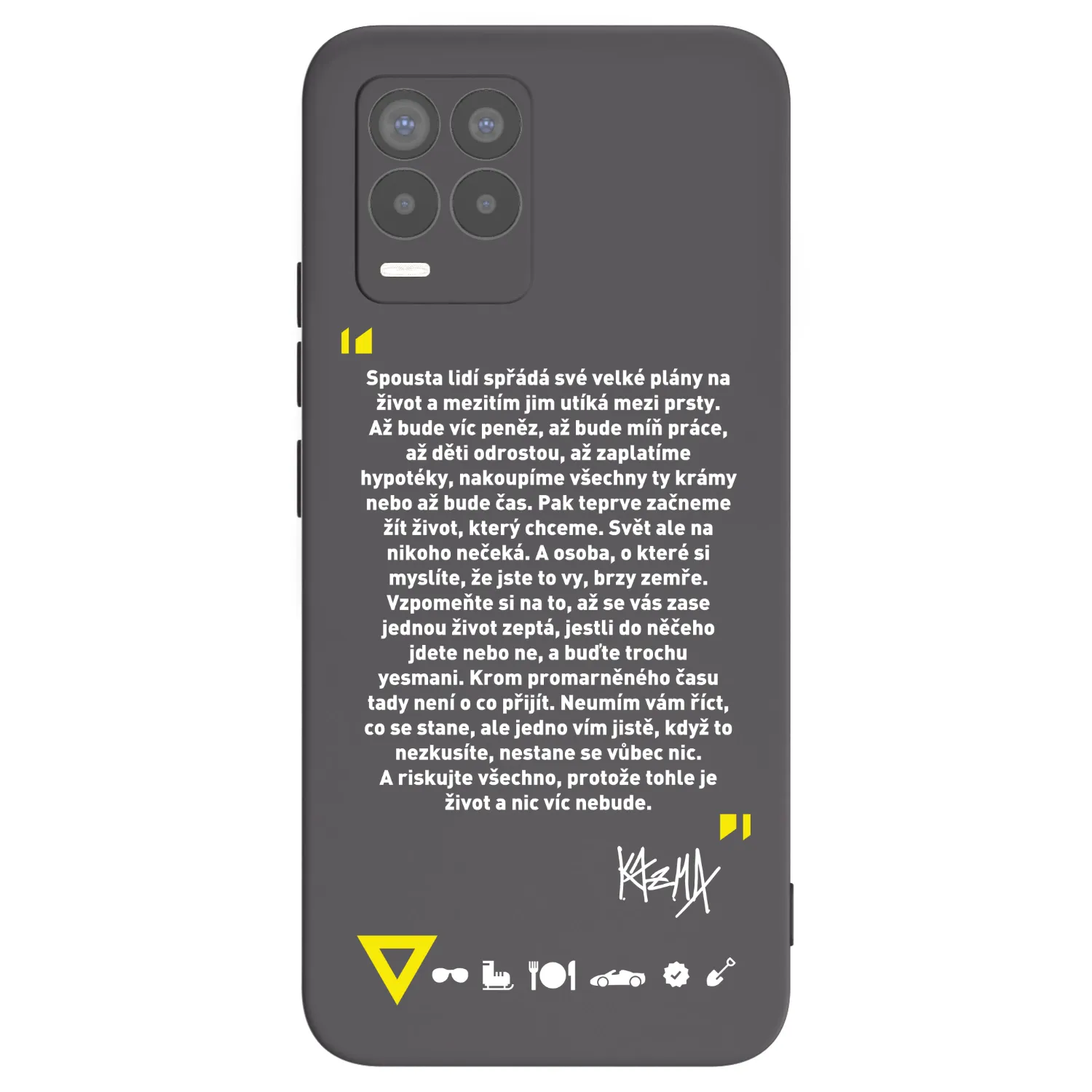 Picasee silikónový čierny obal pre Realme 8 Pro - Kazma - BUĎTE TROCHU YESMANI