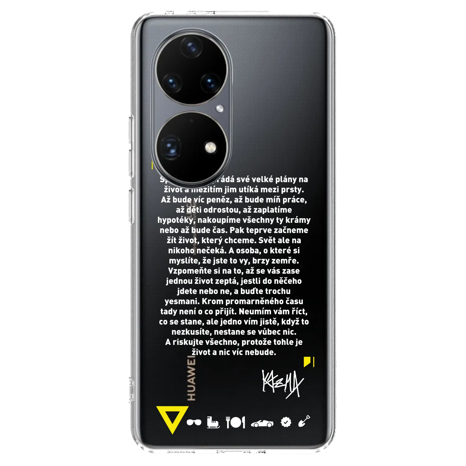 Picasee silikónový prehľadný obal pre Huawei P50 - Kazma - BUĎTE TROCHU YESMANI