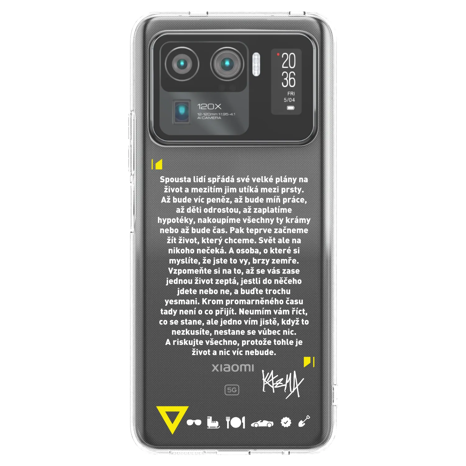 Picasee silikónový prehľadný obal pre Xiaomi Mi 11 Ultra - Kazma - BUĎTE TROCHU YESMANI